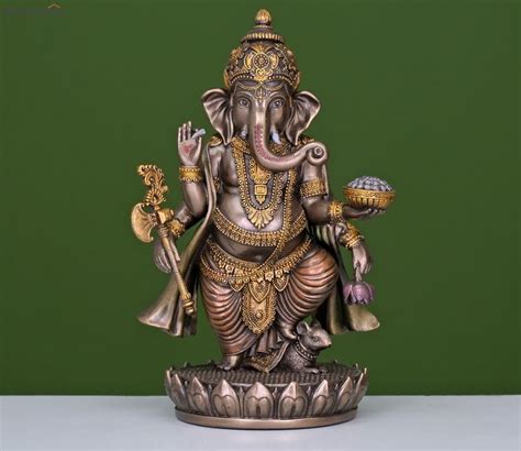 Buy Standing Bronze Ganesh Ji Murti Online In India At Best Price