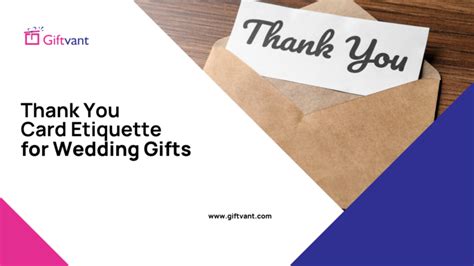 Thank You Card Etiquette For Wedding Gifts