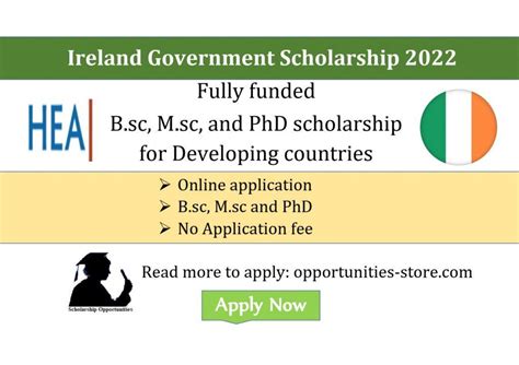 Fully funded Ireland government scholarship 2022/2023