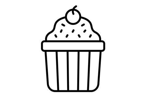 Muffin Outline Icon Graphic By Mahi Icons Creative Fabrica