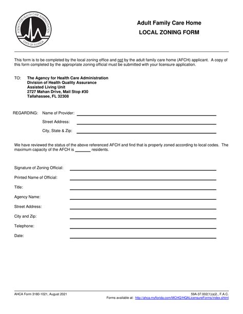 Ahca Form 3180 1021 Fill Out Sign Online And Download Printable Pdf