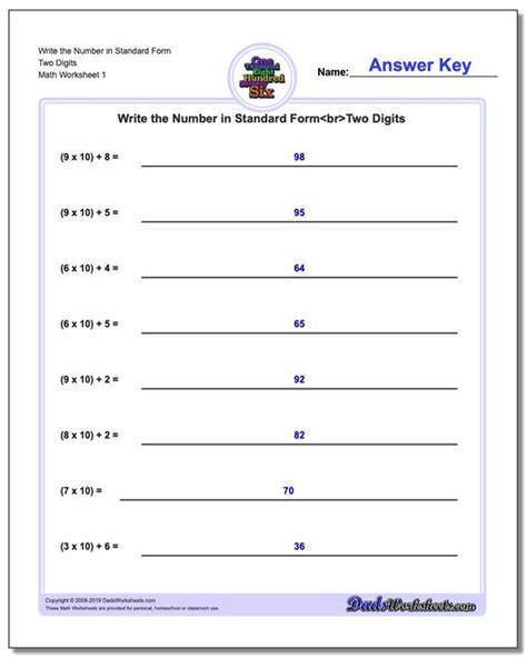 Expanded Notation Worksheet 3rd Grade