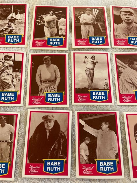 Cmc Babe Ruth Complete Set Baseball Cards New York Etsy