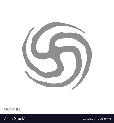 Monochrome Icon With Adinkra Symbol Nkontim Vector Image