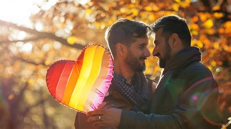 Premium Photo A Gay Couple In Love For Valentines Day