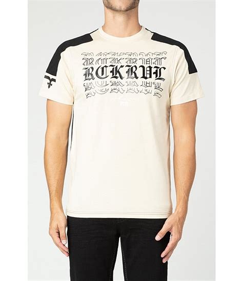 Rock Revival Color Block Quilted Sleeve T Shirt Dillards