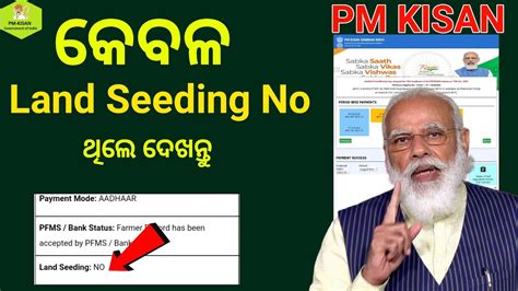 Pm Kisan Land Seeding No Problem Pm Kisan Land Seeding In Odia Pm