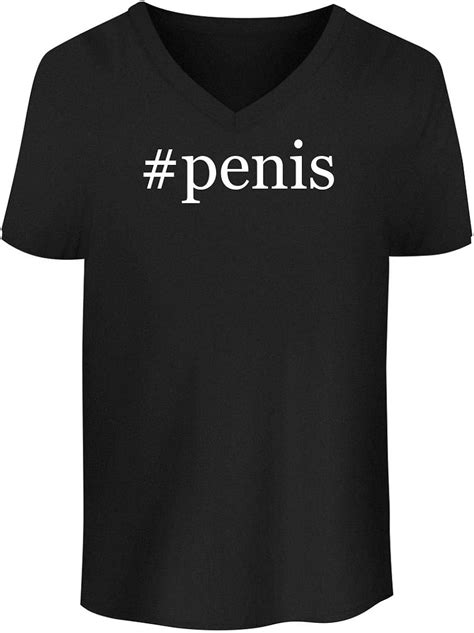 Penis Men S Soft And Comfortable Hashtag V Neck T Shirt Black Xx Large Clothing