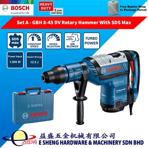 Bosch Gbh 8 45 Dv Rotary Hammer With Sds Max 1500w Gbh8 45dv Gbh 8