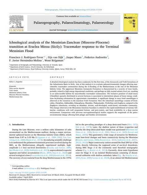 Pdf Ichnological Analysis Of The Messinian Zanclean Miocene Pliocene