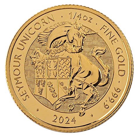 Buy 2024 1 4 Oz UK Tudor Beasts Seymour Unicorn Gold Coin