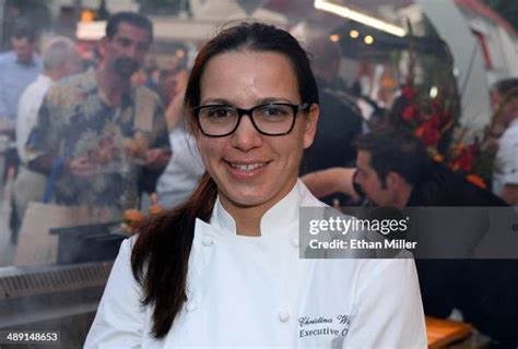 Chef Christina Wilson Poses At The Gordon Ramsay Burgr Booth At Vegas