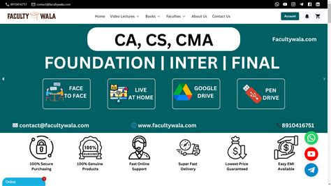 Facultywala Best Faculties In India For Ca Cs Cma Online Video