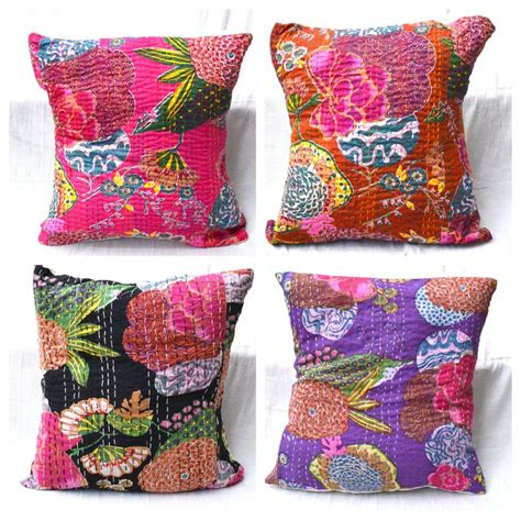 Home Living Boho Cushion Indian Cushion Cover 20x20 Inches Hand