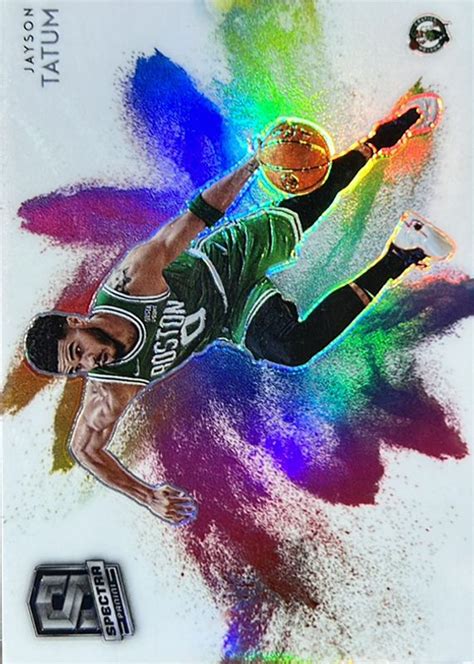 Jayson Tatum 2021 Spectra 14 Color Blast SSP Price Guide Sports