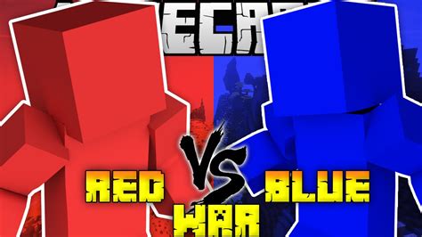 Minecraft RED VS BLUE WAR JeromeASF YouTube