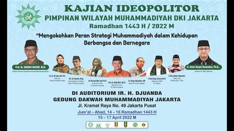 Pimpinan Wilayah Muhammadiyah DKI Jakarta Gelar Kajian Ideopolitor