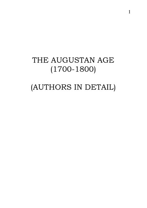 Augustan Age In English Literature 10