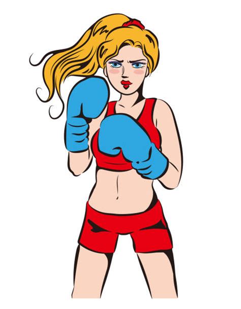 30 Boxing Woman White Background Stock Illustrations Royalty Free