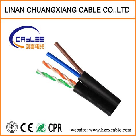 Network Cable Siamese UTP Cat5e 2 0 75mm2 Power Cable Communication