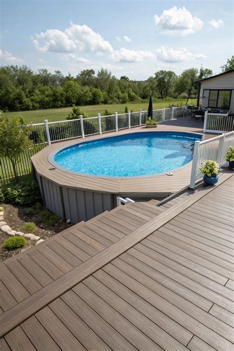 smart  ground pool deck ideas   budget