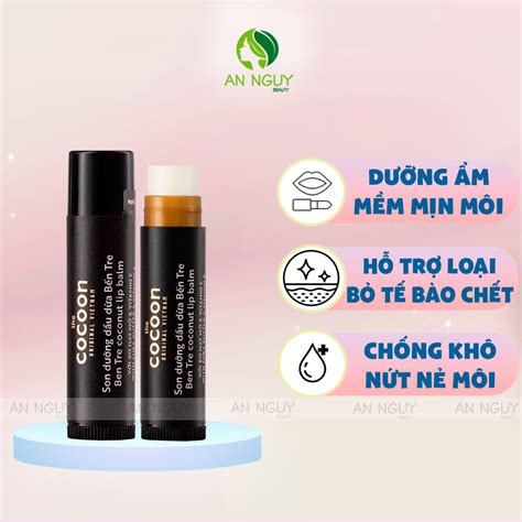 Son Dưỡng Cocoon Coconut Lip Balm Dầu Dừa Bến Tre 5grSon Dưỡng Cocoon ...