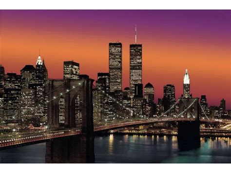 Maxiposter New York Brooklyn Bridge At Night Colour Cm X Cm