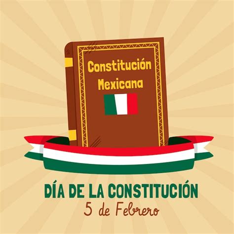 Ilustraci N Del D A De La Constituci N De M Xico Con Libro Vector Gratis