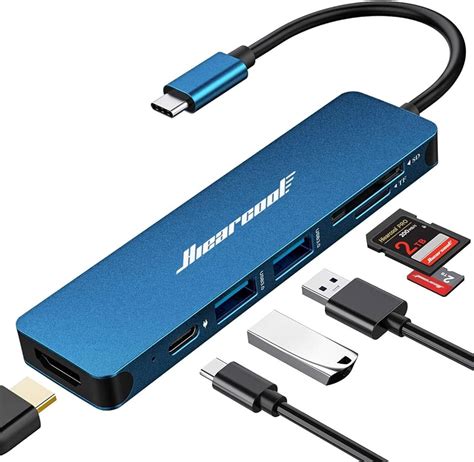 Hiearcool Usb C Hub Usb C Adapter 7 In 1 Multi Port Usb C To Hdmi Dongle 100w Pd Type C Hub Usb