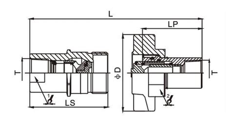 Light Weight Female Threaded Coupling Parker 6100 Series Connect Under