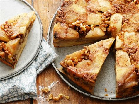 Apfel Karamell Kuchen lecker mit Walnüssen besten Rezepte mit