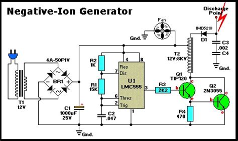 Negative Ions Generator Circuit Diagram