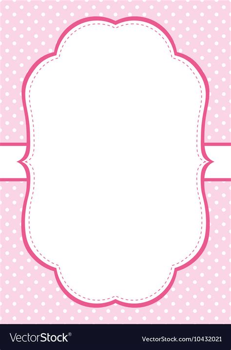 Pink Polka Dot Invitation Template Royalty Free Vector Image