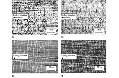 Micrographs Showing Micro Cracks On The Strip Surface A Near The