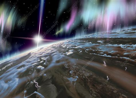 pulsar planet illustration stock image  science photo
