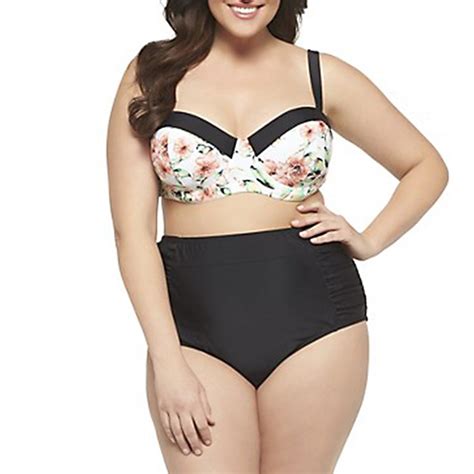 Kenneth Cole Reaction Plus Size Ruffle Halter Bikini Top And Ruffle