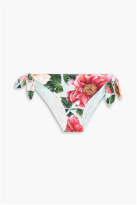 DOLCE GABBANA Floral Print Low Rise Bikini Briefs THE OUTNET