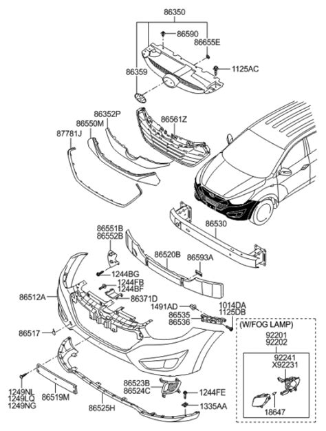 S Genuine Hyundai Cover Blanking Front Fog Rh