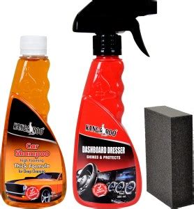 KANGAROO Car Shampoo 300 Ml Dashboard Dresser Polish 300 Ml With 1