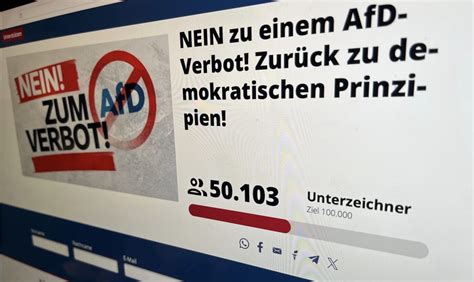 Unterschriften Jf Petition Gegen Afd Verbot Nimmt Erste H Rde