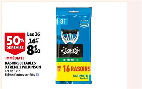 Promo Rasoirs Jetables Xtreme 3 Wilkinson Chez Auchan ICatalogue Fr