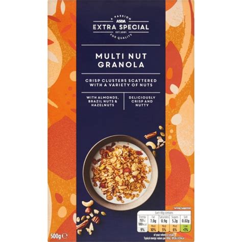 Asda Extra Special Multi Nut Three Seed Granola G Compare