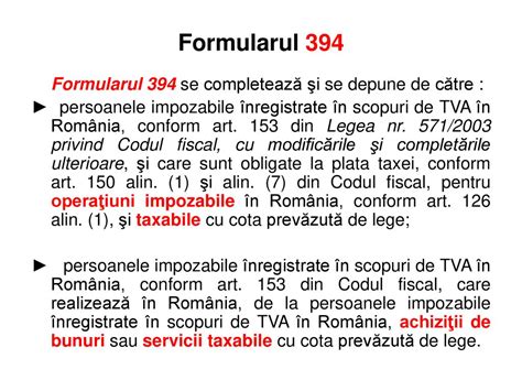 Formularul 394 Declaraţie informativă ppt descarcă