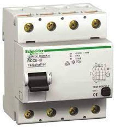 Four Pole Schneider Rccb Id Cm A Residual Current Circuit