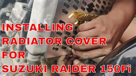 Installing Radiator Cover For Suzuki Raider Fi Youtube