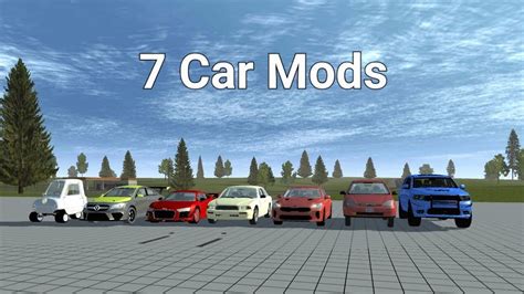 7 Car Mods Simple Car Crash Physics Simulator YouTube