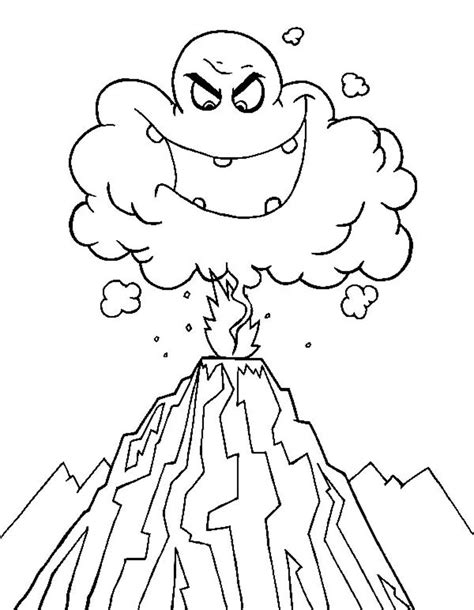 Coloriage Volcan