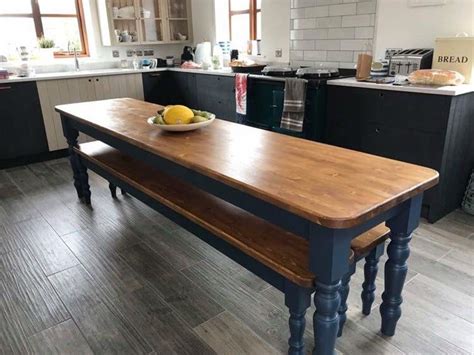 Farmhouse Dining Table 4ft X 2ft New Handmade Pine Narrow - Etsy UK | Narrow dining tables ...