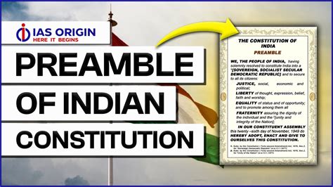 What Is Preamble Of Indian Constitution Importance Of Preamble Ias Origin Youtube