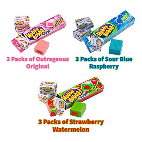 Hubba Bubba Max Bubble Gum Variety Pack 3 Flavors Total Of 9 Packs